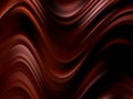 Chocolate wavy swirl background. Abstract satin chocolate waves, brown color flow. Vector illustration Royalty Free Stock Photo