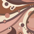 Chocolate wavy swirl background. Abstract chocolate waves, brown color flow. Vector illustration Royalty Free Stock Photo