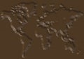 Chocolate world map illustration Royalty Free Stock Photo