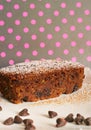Chocolate zucchini bread polka dots Royalty Free Stock Photo