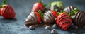 Chocolatedipped strawberries on clean table clos. Concept Food Photography, Dessert Ideas, Table Decor, Sweet Treats, Indulgent