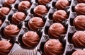 Chocolates in box Royalty Free Stock Photo