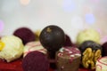 Chocolates with gold leaf