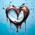 chocolates and milk with a splash, representing the sweet and indulgent world of dessert. Royalty Free Stock Photo