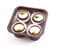 Chocolates with pistachio nuts Royalty Free Stock Photo