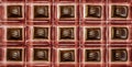 Chocolates pralines in red box Royalty Free Stock Photo