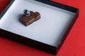 Chocolates and a ring Royalty Free Stock Photo