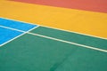 Choi Hung Estate colorful basketball court in Hong Kong