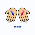 Choice of blue pill or red