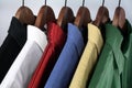 Choice of colorful shirts Royalty Free Stock Photo