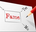 Choice Fame Represents Far Famed And Confusion Royalty Free Stock Photo