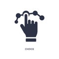 choice icon on white background. Simple element illustration from ethics concept Royalty Free Stock Photo