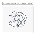 Choice of loans line icon