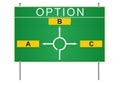 Choice road sign Royalty Free Stock Photo