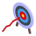 Choice target icon isometric vector. Self education Royalty Free Stock Photo