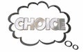Choice Thought Cloud Choose Word Pick Select Royalty Free Stock Photo