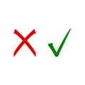 Check mark Symbol Accept and Rejected