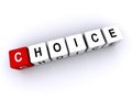 choice word block on white Royalty Free Stock Photo