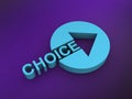 choice word on purple Royalty Free Stock Photo