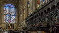 The Choir inside King`s College Chapel, Cambridge, Cambridgeshire Royalty Free Stock Photo