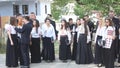 Choir pending the entry on stage