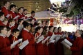 Choir Perform Christmas Carols Royalty Free Stock Photo