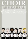 Choir rehearsal poster Royalty Free Stock Photo