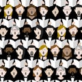 Choir singers seamless background pattern Royalty Free Stock Photo
