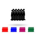 Choir singing multi color icon. Simple glyph, flat  of music icons for ui and ux, website or mobile application Royalty Free Stock Photo