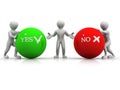 Choise YES or NO Royalty Free Stock Photo