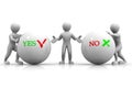 Choise YES or NO Royalty Free Stock Photo