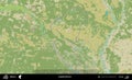 Chojniki District outlined, Belarus. Topographic Humanitarian Royalty Free Stock Photo