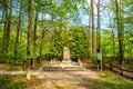 Forest memorial of Grey Ranks - Szare Szeregi - scouts executed by Nazis during World War II in Czarna River reserve in Chojnow,