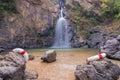 Chok Kra-Din WaterFall in Thong Pha Phum District Kanchanaburi, Thailand