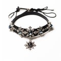 Baroque Snowflake Choker With Intricate Silver Beads