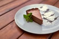 Chokolate cheesecake slice