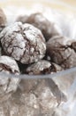 Chokolate crinkles cookies Royalty Free Stock Photo