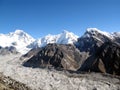 Chola Pass's Moraine in Himalaya