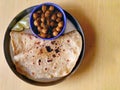 Chole with chapatti for the vegetarian tastebuds Royalty Free Stock Photo