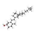 Cholecalciferol (D) molecular structure on white background