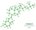 Cholecalciferol D3 Vitamin Molecule Formula Royalty Free Stock Photo