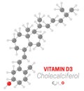 Cholecalciferol D3 Vitamin Molecule Royalty Free Stock Photo