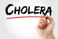 Cholera text with marker Royalty Free Stock Photo