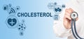 CHOLESTEROL diagnosis medical and healthcare concept. Doctor