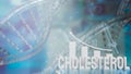 The white Cholesterol on dan background for medical and sci concept 3d rendering Royalty Free Stock Photo