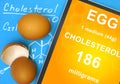 Cholesterol formula and egg Royalty Free Stock Photo