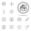 cholesterol free icon. GMO icons universal set for web and mobile