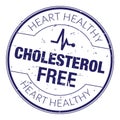 Cholesterol free rubber stamp Royalty Free Stock Photo