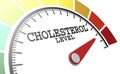 Cholesterol level measuring scale with color indicator Royalty Free Stock Photo