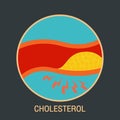 Cholesterol logo vector Royalty Free Stock Photo